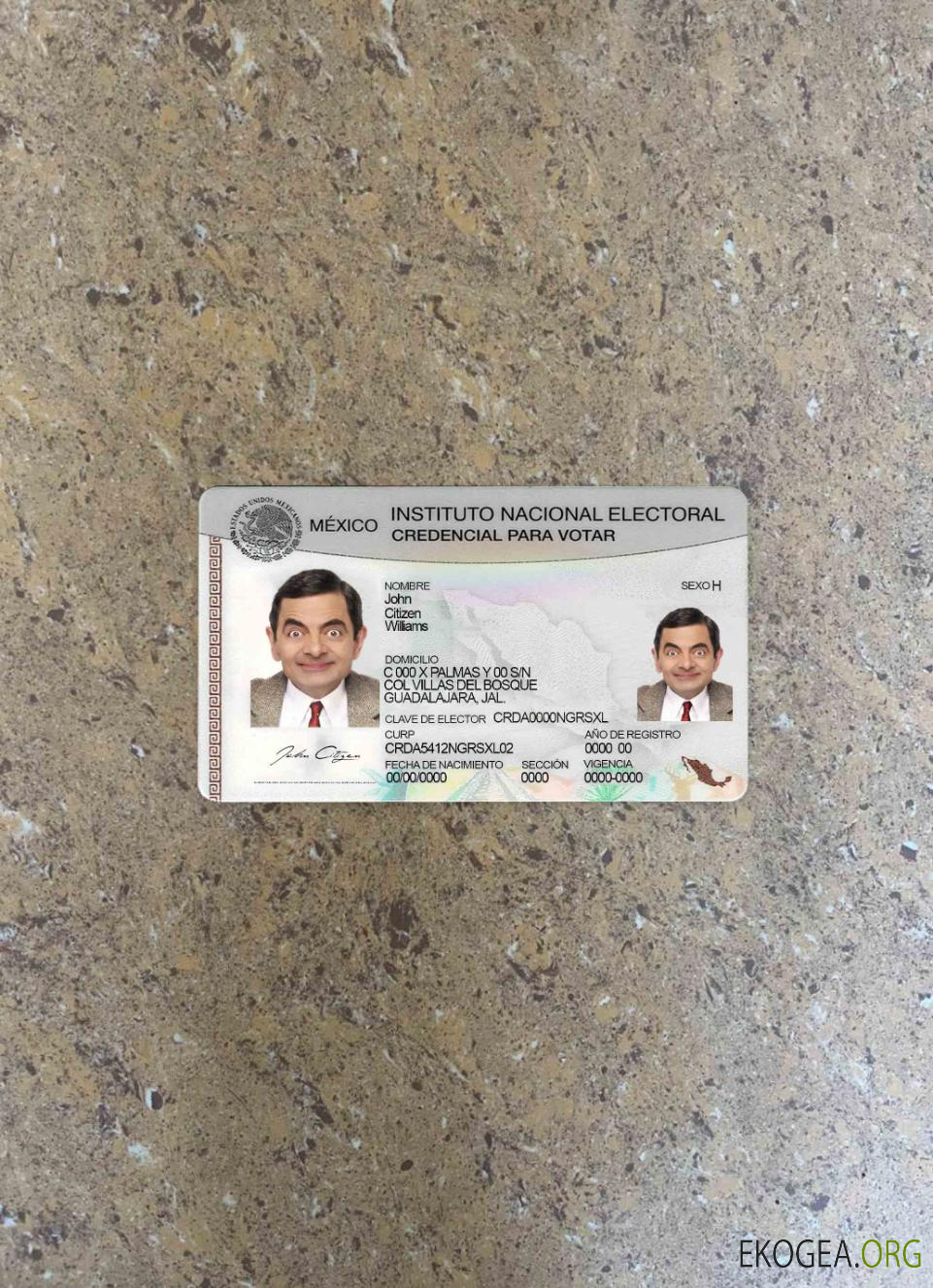 Photolook électoral de l'Instituto nacional du Mexique AVANT